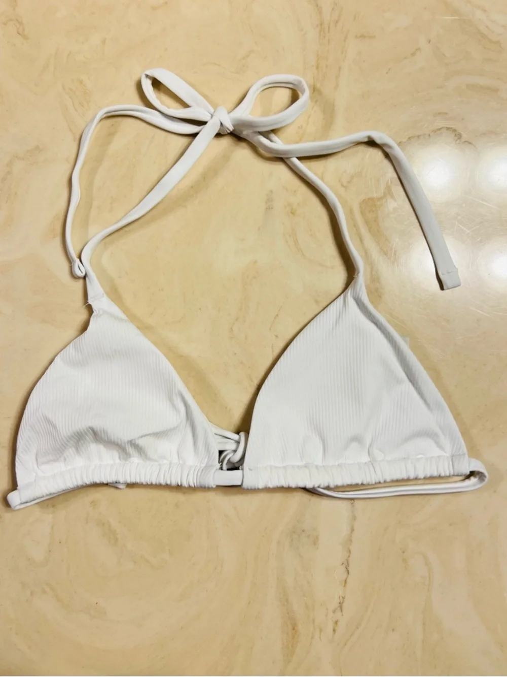 PINK by FRANKIES BIKINIS Cape May Top Rosemary Bottom Bikini White Rosette L